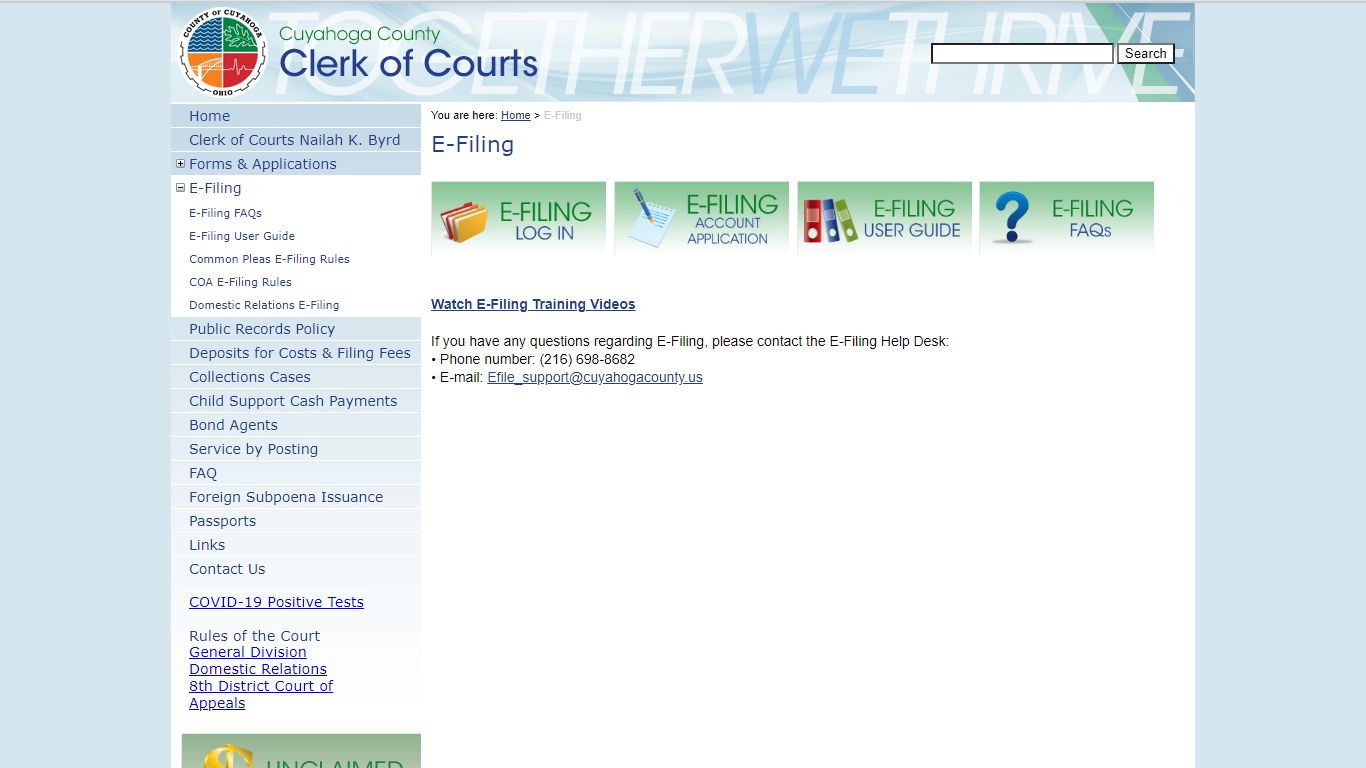 E-Filing - Cuyahoga County Clerk of Courts